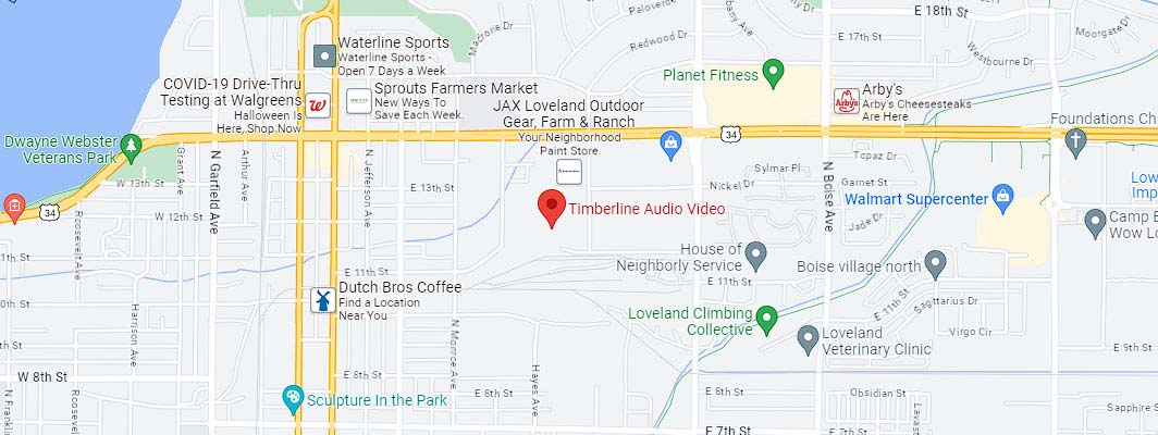 Greeley Timberline Audio Video Service Area Map Garry Keas avidhome.com